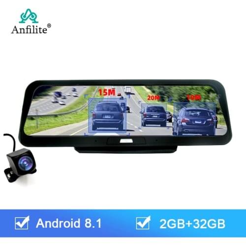 Anfilite 10 Inch Android 8.1 Car DVR Dual Lens ADAS 4G GPS 2GB+32GB Auto registrar Video Recorder 24H Parking Monitor Dashcam