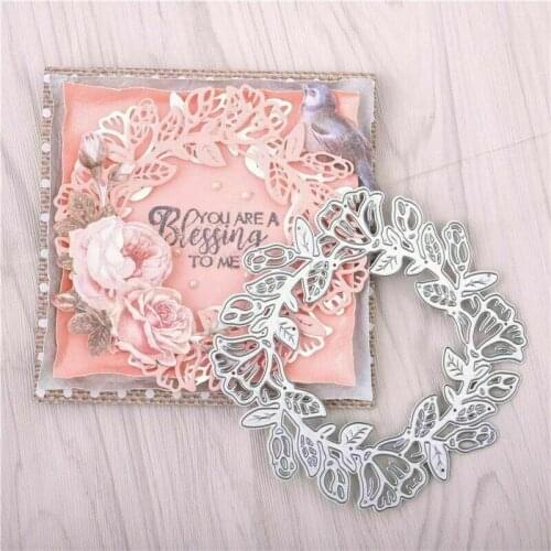 Die Cuts Wreath Metal Cutting Dies Stencil Scrapbook Embossing Paper Craft Decor