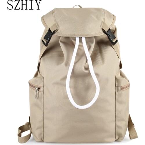 Womens Large Casual Backpack Oxford Bag Zaino Scuola Mochila Masculina Drawstring Notebook Travel High Capacity Backpack Unisex