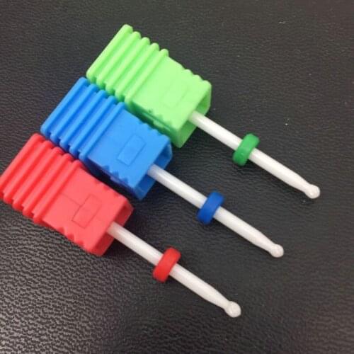 1pc Ball Ceramic Nail Drill Bits Electric Burr Bit Manicure Machines Accessories Nail File Nail Clean Polishing Tools