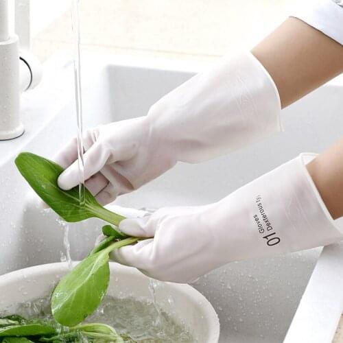 10pairs Household cleaning kitchen dishwashing rubber housework laundry dishwashing waterproof durable thin gloves