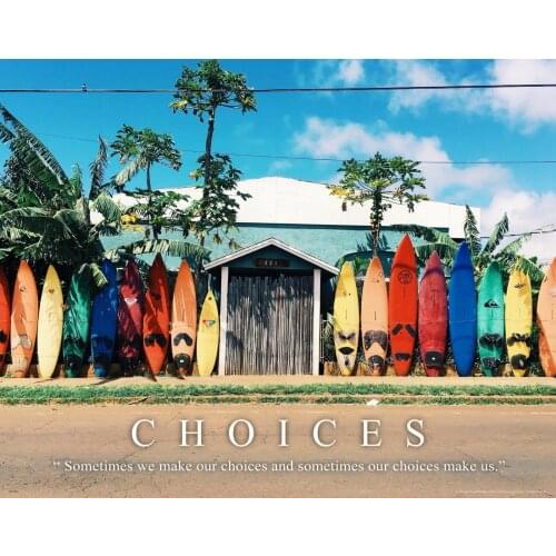 10style Choose Surfing Motivational Art Film Print Silk Poster for Your Home Wall Decor 24x36inch