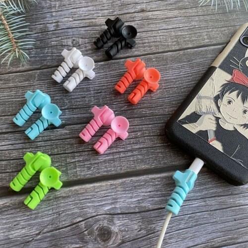 100pcs Sucker Spiral USB Cable Organizer Management Wire Protector for Charging Data Earphone Mouse Line Cable Wire