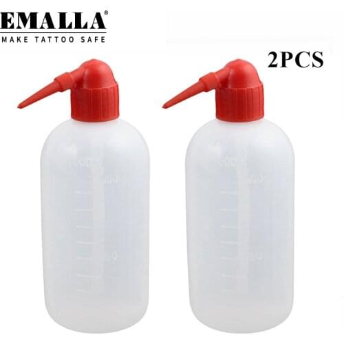 2PCS 500ML Tattoo Wash Bottle Plastic Wash Bottles Squeeze Diffuser Bottles For Tattoo Supplies Tattoo Accessories Free Shipping