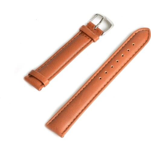 20mm Durable Leather Stitch Watch Band Strap Watchband Brown with Pin Buckle Hot Brithday Gift