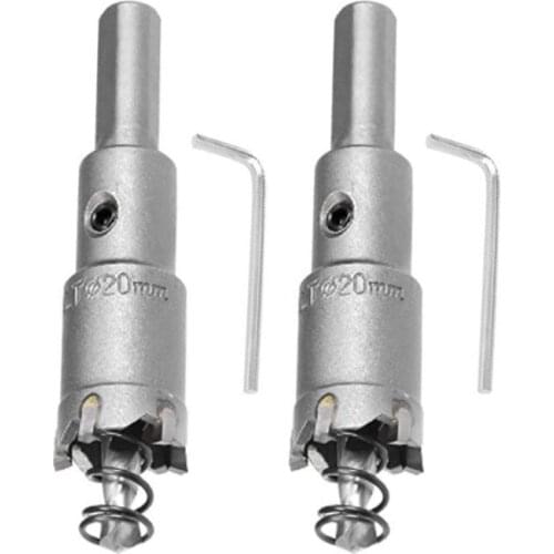 20mm Carbide Hole Cutter Drill Bit for Stainless Steel Alloy 2 Pcs