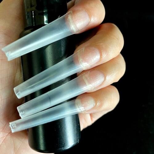 240pcs XXL long coffin nail tips c curve Frence stiletto nails faux ongles acrylic nails Press on Nails Accessories Tools supply