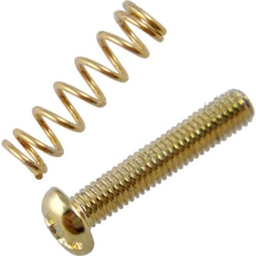 30 Pcs Electric Guitar Bridge Saddles Mount screws Springs for Guitar Tremolo Bridge (M3*18mm) Golden guitar accessories parts