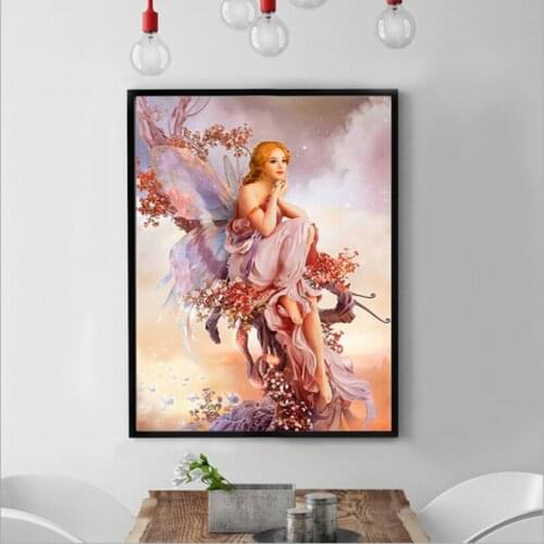 3D DIY Angle Diamond Embroidery 5D Girl Diamond Painting Diamond Mosaic Needlework Crafts Christmas Decor Home Paintings A6286