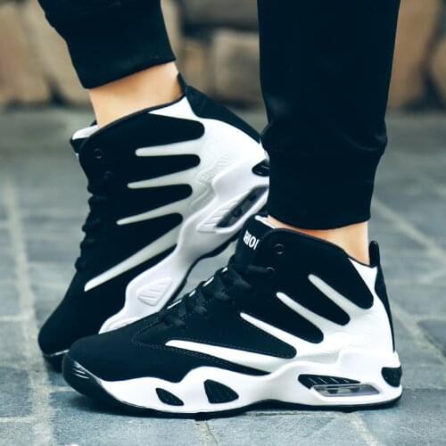 2021 summer new sports basketball shoes shock absorption high top basketball shoes non-slip outdoor sports basketball shoes