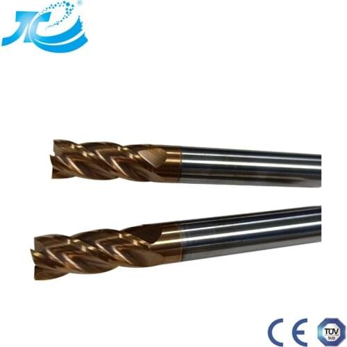 More 1500USD Discount 20% Carbide Cutter 2- 4 Flute Golden HRC55 Square End Mill Tools Ball Noes End Mill