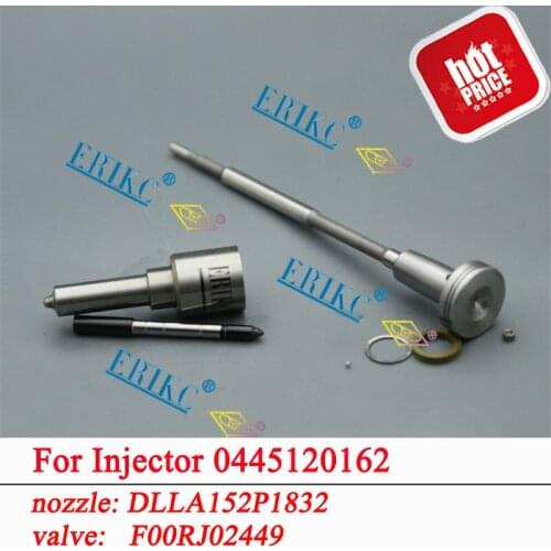 ERIKC 0445120162 Diesel Injector Repair Overhaul Kit Nozzle DLLA152P1832 0433172120 Valve F00RJ02449 For Bosch Inyector Parts