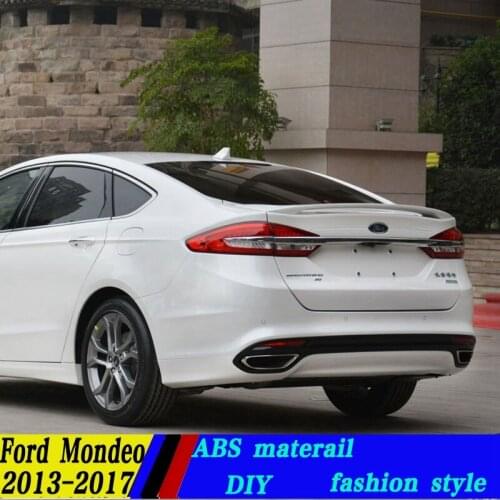 Use for ford mondeo spoiler 2013-2017 High Quality ABS Material Car Rear Wing Primer Color Rear Spoiler for ford monde 2012-2014