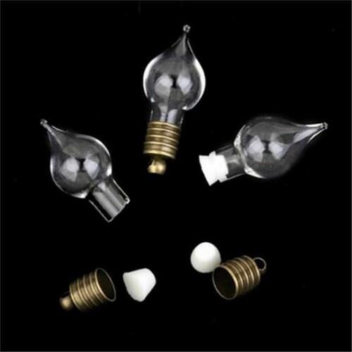 Julie Wang 1PCS Tiny Clear Glass Wish Bottles Vials Jars Multi-shape Containers Stoppers Home Decoration Party Bless Bottles