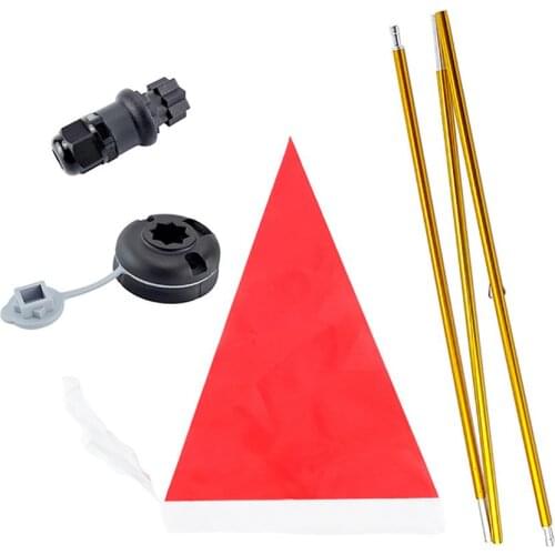 Kayak Flagpole Set With Flag & Flag Base Durable Aluminum Alloy Foldable Retractable Canoe Flag For Kayak Canoe Boat Accessories