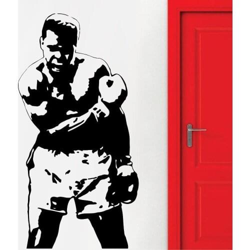 Super Star Wall Decal Boxing Sport Vinyl Wall Stickers Home Decoration Fitness Centre Boys Room Artistic Decor Wallpaper Y860