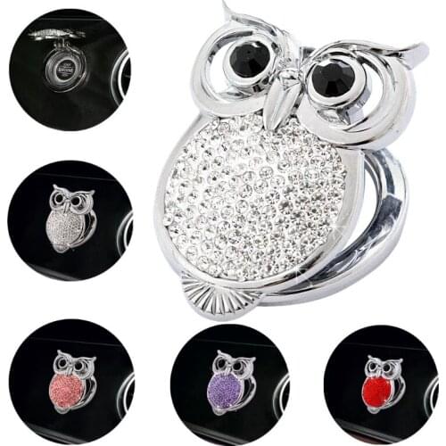 Car Crystal Rhinestone Emblem-Stickers Rings Decals Push Engine Start Stop Button Cover Auto Interior Anti-Scratch F19A