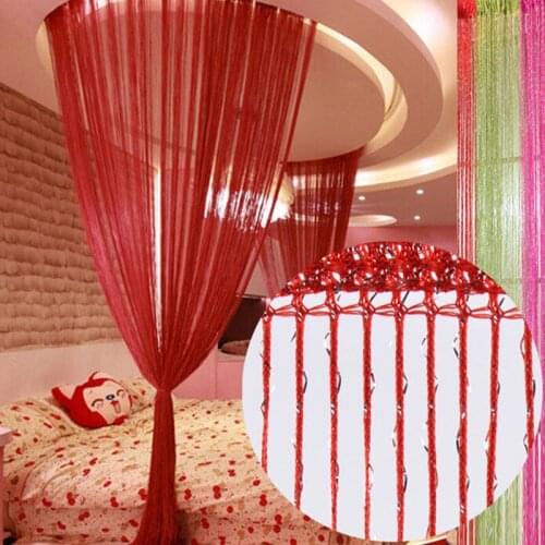 New Door Windows Panel Curtain for Living Room 200cm x 100cm Divider Yarn String Curtain Strip Tassel Drape Decor