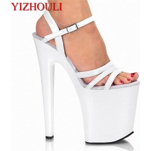 Sexy sandals Peep Toe High Heel Platforms Pole Dance 20CM High Heels Platform Sandals Party Wedding Dance Shoes
