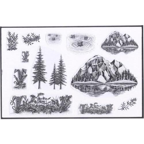 Alpine grass Clear Stamp for Scrapbooking Transparent Silicone Rubber DIY Photo Album Decor 0314