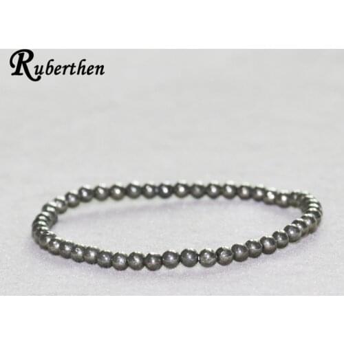 Ruberthen Natural Pyrite Bracelets Designer Yoga Stone Bracelet Fashion Mini Gem Stone Bracelet Drop Shipping