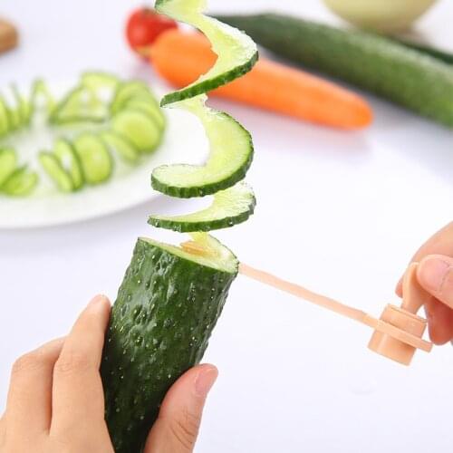 Manual Spiral Potato Cucumber Cutter Multifunctional Slicer Vegetable Cutter Rotary Fruit Planning AT17