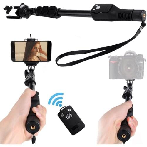 For Gopro Dslr Camera IOS Android Phone Selfie Stick Yunteng 1288 Bluetooth Extendable Handheld Yt-1288 Tripod Monopod VS 188