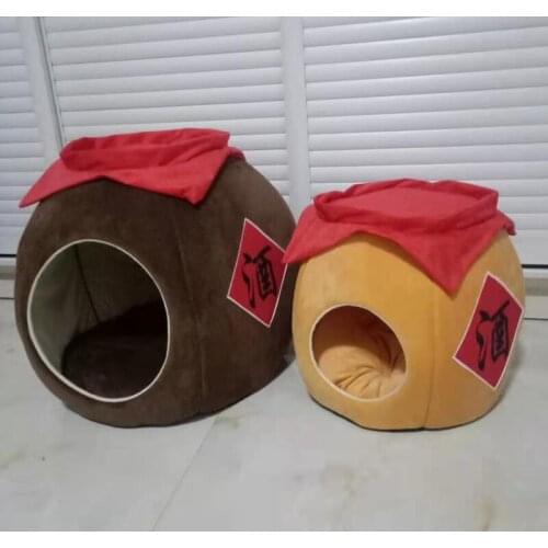 Winter Warm Removable Wine Jar Pet Dog House Sleeping Mat Bed Cats Cushion Dog Soft Sofa Pet House Supplies
