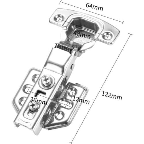 1.2mmHinge Stainless Steel Door Hydraulic Hinges Damper Buffer Soft Close For Cabinet Cupboard Furniture Hardware