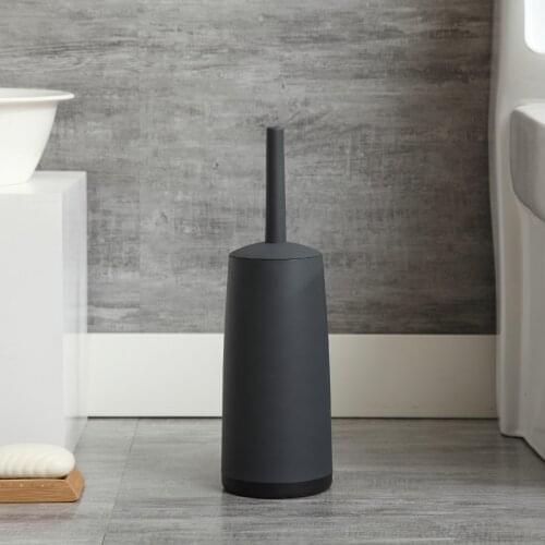 Toilet brush with black bracket for bathroom modern design toilet brush with lid WY606