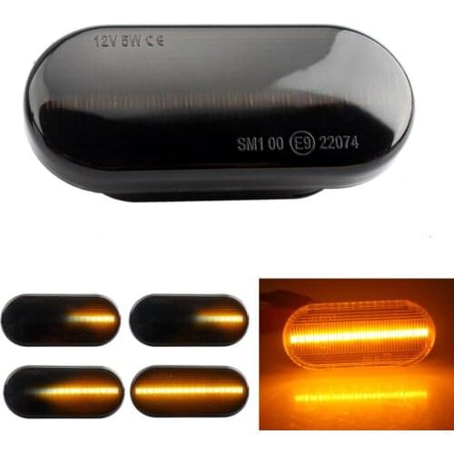 1 Pair Led Dynamic Side Marker Turn Signal Light For Volkswagen VW Bora Golf 3 4 Passat 3BG Polo SB6 SEAT Ibiza Leon Skoda Ford
