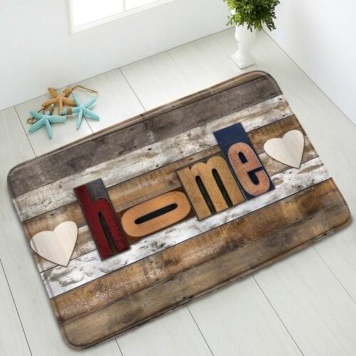 Wood Grain Simple Non-Slip Bath Mat Indoor Home Carpet Bedroom Kitchen Doormat Welcome Mats Washable Foot Pads Absorbent Rug
