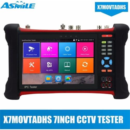 H.265 4K 8MP Camera tester TVI CVI AHD SDI CVBS IP 6 in 1 CCTV Tester with TDR, Cable tracer, Multi-meter ,Optical power meter