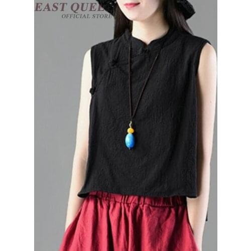 Traditional chinese clothing for womens tops and blouses linen shirt oriental female cheongsam top China clothing FF439