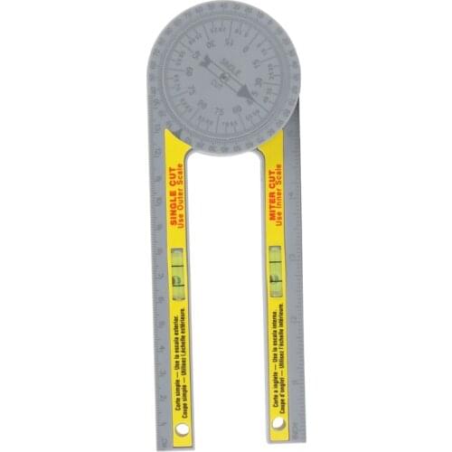 Angle Finder 360 Degree Miter Saw Protractor with Measuring Scales in INCH/MM, Inside & Outside Miter Angle Finder