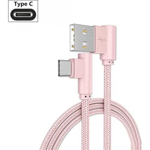 Charger Cable for LG V40 Thiq V30 V30s pLUS V35 V20 Angle head Type C Data Wire for Q9 Q7 Q6 Q8 G7 G6 G5 SE Fast Charging