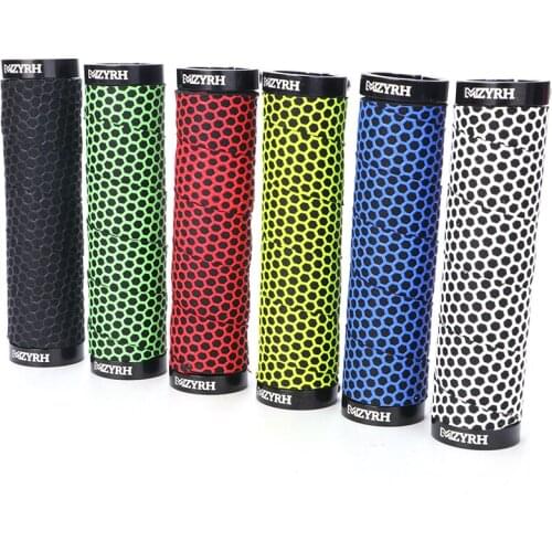 1 Pair Bicycle Handlebar Grips Anti-slip Lightweight Rubber Lock-on Handle Bar Grips for MTB Folding Bike Scooters Bicycle Parts