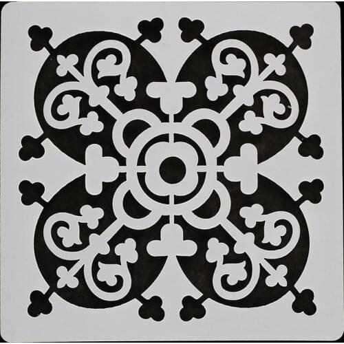 13*13 flower Layering Stencils for Diy scrapbook/photo album Decorative Embossing coloring,painting stencil,home decor