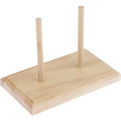 2-Spool Thread Rack, Wooden Thread Holder Sewing Organizer for Sewing, Quilting, Embroidery, Hair-braiding