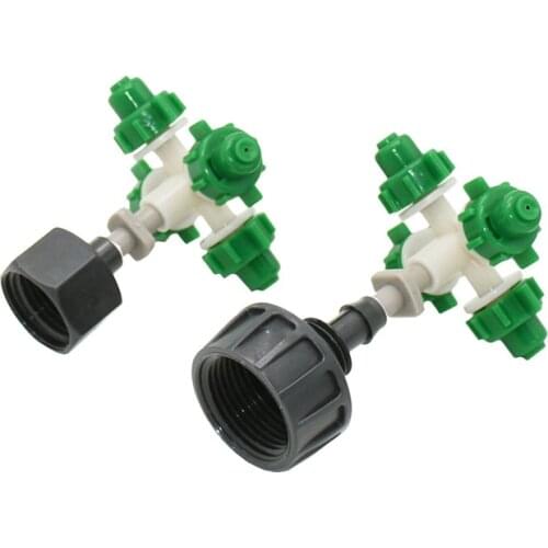 Female 1/2 3/4 Cross mist sprinkler nozzle water sprayer misting nozzle drip irrigation for greenhouse 2pcs