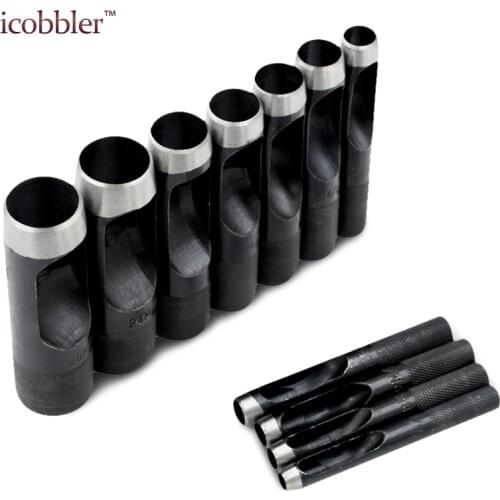 20pcs Suit DIY Watch Band Round Belt Punch Belt Puncher Pliers Punches German Hollow Punching Pin Hand Tool Leathercraft 1mm-25m