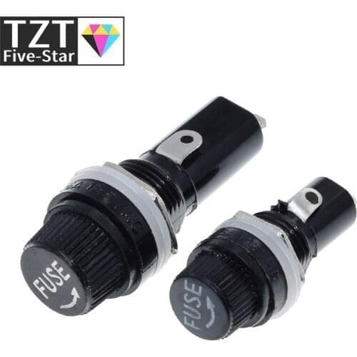 5Pcs 5*20mm 6*30mm Glass Fuse Holders 5x20 6x30 InsuranceTube Socket Fuse Holder For Insurance Panel Mount Fuse Holder