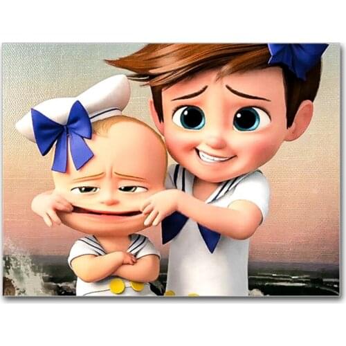 Boss Baby Pattern Diamond Embroidery DIY Needlework Diamond Painting Cross Stitch Cartoon Series Rhinestones Children Handicraft