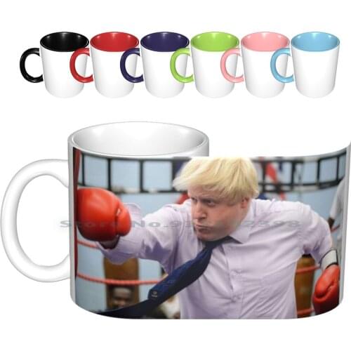 Boris Johnson-Boxing Ceramic Mugs Coffee Cups Milk Tea Mug Boris Johnson Theresa May Dominic Raab Matt Hancock Sajid Javid