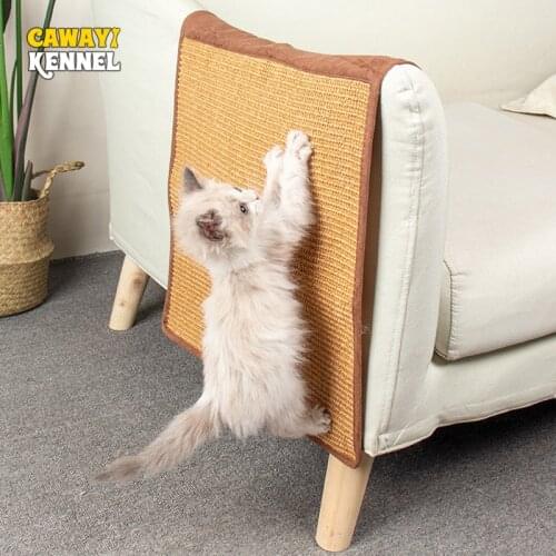 Cawayi Kennel Pet Cat Toy Sisal Scraper Board Kitten Scratching Post for Cats Anti-scratch Sofa Protection Pad Grind Claws D2332