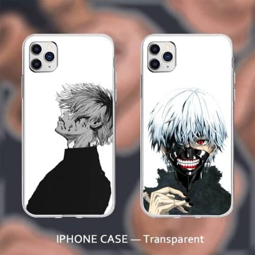 Tokyo Ghoul Phone Case Transparent for iPhone 6 7 8 11 12 s mini pro X XS XR MAX Plus cover funda shell
