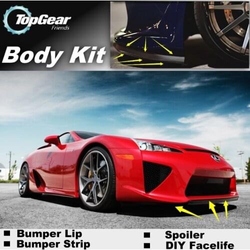 Bumper Lip Deflector Lips For Lexus LFA Front Spoiler Skirt For TopGear Car Tuning Veiw / Body Kit / Strip