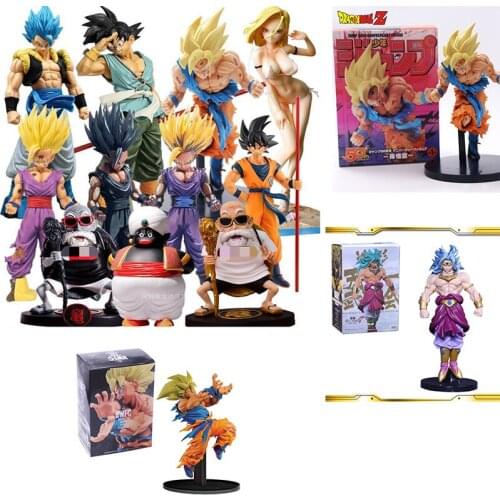 Dragon Ball Z Super Saiyan Colosseum Anime Action Doll Broli Son Goku Master Roshi Vegeta IV Doll Collection Model Toy