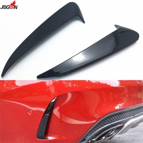 Gloss Black Rear Bumper Fender Air Vent Trim Cover Sticker For Mercedes Benz C Class W205 Sedan Coupe 2015 2016 2017 2018