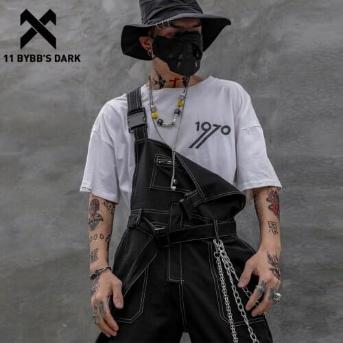 11 BYBBS DARK Function Cargo Overalls Harajuku Hip Hop Creativity Sashes Pants Dark Tactical Joggers Mens Trousers Streetwear